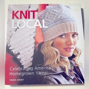 🧶30 knitting patterns included- Knit Local Hardcover Book, USA mittens pattern